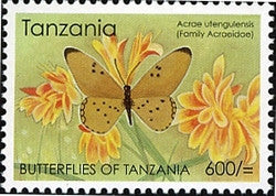 Butterflies of Tanzania - Acrae utengulensis - Philately Tanzania stamps