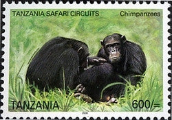Tanzania Safari Circuits - Chimpanzee - Philately Tanzania stamps