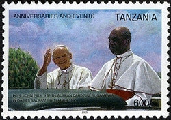 Anniversaries & Events - Pope John Paul II and Laurean Cardinal Rugambwa - Philately Tanzania stamps