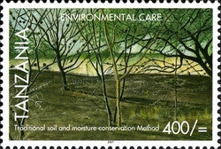 Environmental Care - Traditional soil and moisture conservation - Philately Tanzania stamps