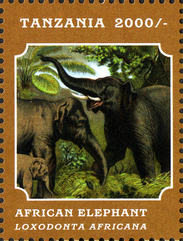 Fauna Mammals - Elephant - Philately Tanzania stamps