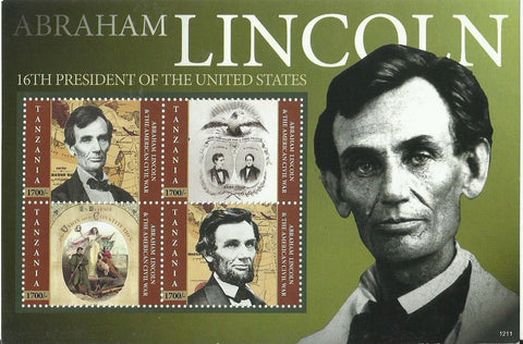Abraham Lincoln - Sheetlet - Philately Tanzania stamps