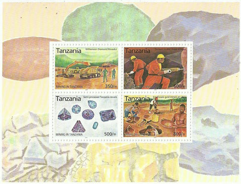 Mining in Tanzania - Sheetlet - Philately Tanzania stamps
