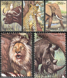 Big five - Set - Philately Tanzania stamps