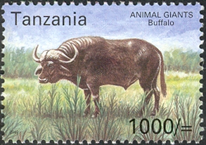 Animal Giants - Buffalo - Philately Tanzania stamps