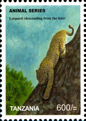 Fauna Mammals-Leopard - Philately Tanzania stamps