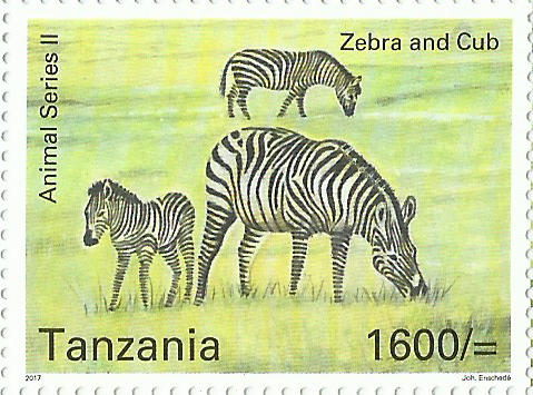 Fauna-Zebra and Cub - Philately Tanzania stamps