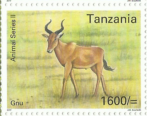Fauna-Gnu - Philately Tanzania stamps