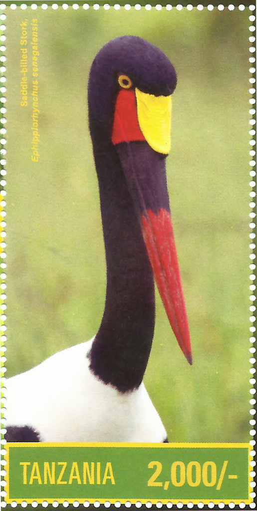 Saddle Bird - Philately Tanzania stamps