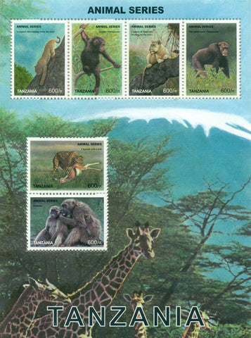 Animals Series - Sheetlet - Philately Tanzania stamps