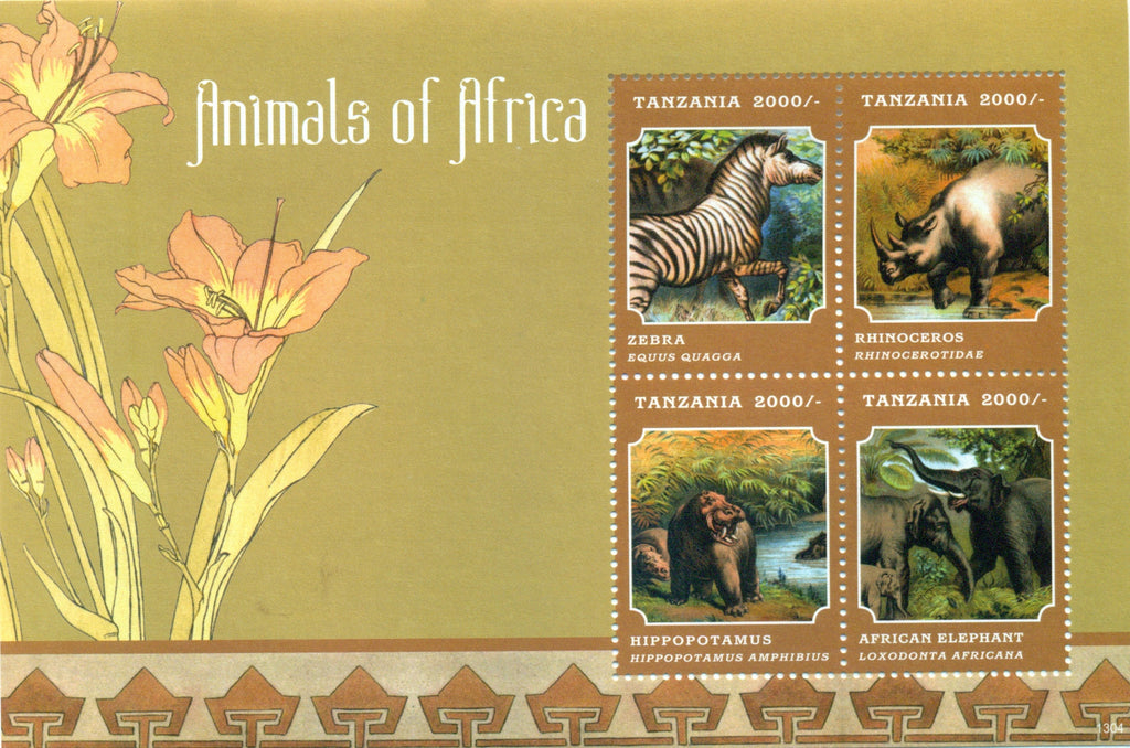 Fauna & Flora of Africa - Sheetlet - Philately Tanzania stamps