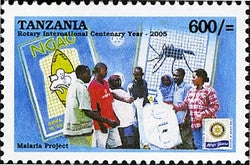 100th Anniversary of Rotary International - Malaria Project - Philately Tanzania stamps