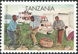 24th Anniversary of SADC - Manual removal of water hyacinths - Philately Tanzania stamps