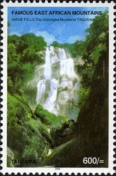 Famous East African Mountains - Sanje Falls - The Udzungwa Mountains - Philately Tanzania stamps
