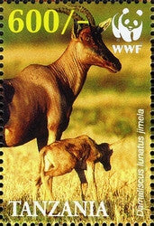 WWF - Damaliscus lunatus jimela - Philately Tanzania stamps