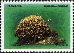 Historical Zanzibar - Coral Reef - Philately Tanzania stamps