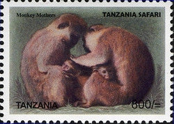 Tanzania Safari - Monkey Mothers - Philately Tanzania stamps