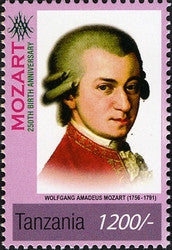 Wolfgang Amadeus Mozart (1756-1791) - Philately Tanzania stamps