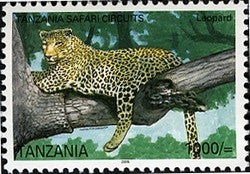 Tanzania Safari Circuits - Leopard - Philately Tanzania stamps