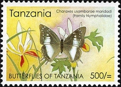 Butterflies of Tanzania - Charaxes usambarae maridadi - Philately Tanzania stamps