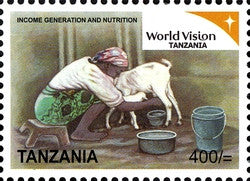World vision Tanzania Series IV - Income Generation and Nutrition - Philately Tanzania stamps