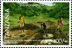 Environmental Care - Illegal Mining - Philately Tanzania stamps