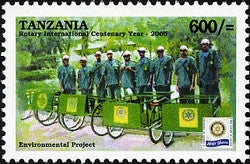 100th Anniversary of Rotary International - Environmental Projects - Philately Tanzania stamps
