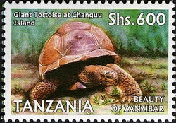 Beauty of Zanzibar - Giant Tortoise at Changuu Island - Philately Tanzania stamps