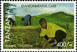 Environmental Care - Tree Planting - Philately Tanzania stamps