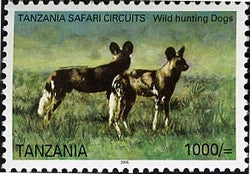 Tanzania Safari Circuits - Lycaons - Philately Tanzania stamps