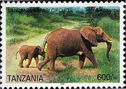 Tanzania Safari Circuits - Elephant - Philately Tanzania stamps