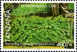 Environmental Care - Tree seedlings - Philately Tanzania stamps