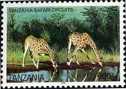 Tanzania Safari Circuits - Giraffe - Philately Tanzania stamps
