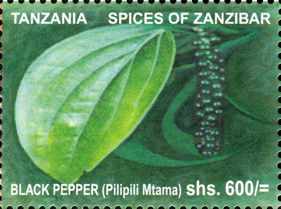 Spices of Zanzibar-Black Paper - Philately Tanzania stamps