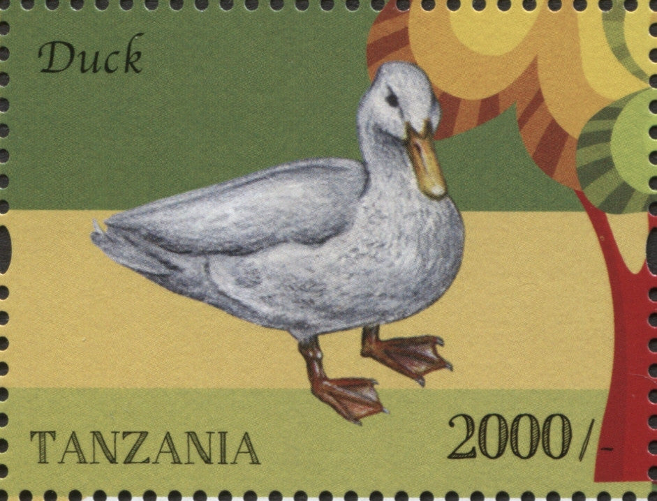 Farm Animals - Duck - Philately Tanzania stamps