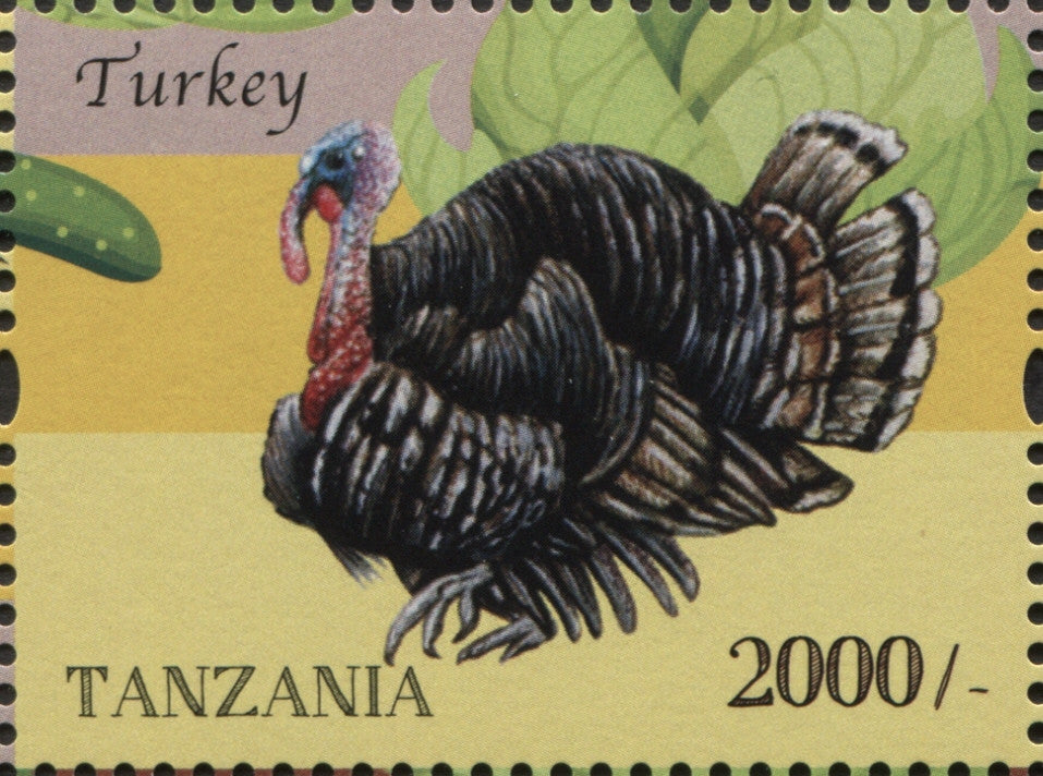 Farm Animals - Turkey - Philately Tanzania stamps