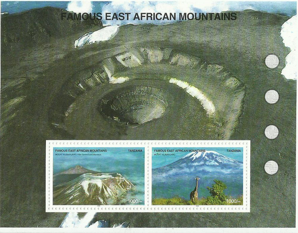 Famous East African Mountains - Sheetlet - Philately Tanzania stamps