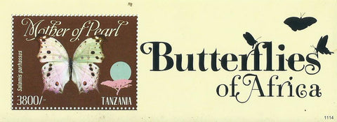 Butterflies of Africa - Salamis parhassus - Souvenir - Philately Tanzania stamps