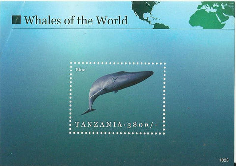 Whales of the World - Blue Whale - Souvenir - Philately Tanzania stamps
