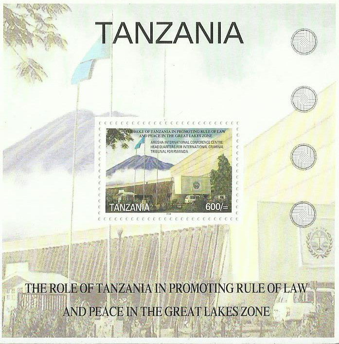Role of Tanzania in Promoting Rule of Law and Peace in Great Lakes Zone - Souvenir - Philately Tanzania stamps