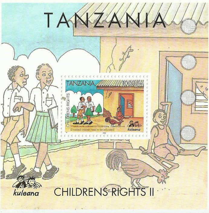 Childrens Rights II - Disabled children need to be educated - Souvenir - Philately Tanzania stamps
