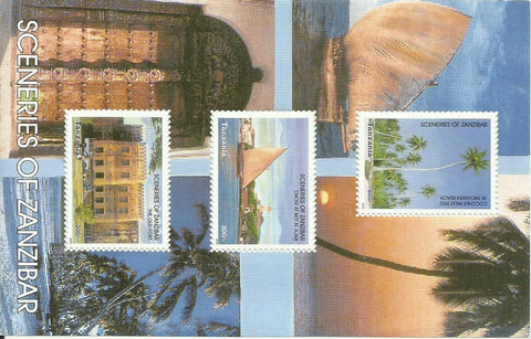 Sceneries of Zanzibar - Sheetlet - Philately Tanzania stamps