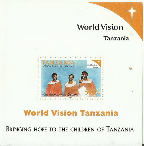 World Vision in Tanzania - Souvenir - Philately Tanzania stamps