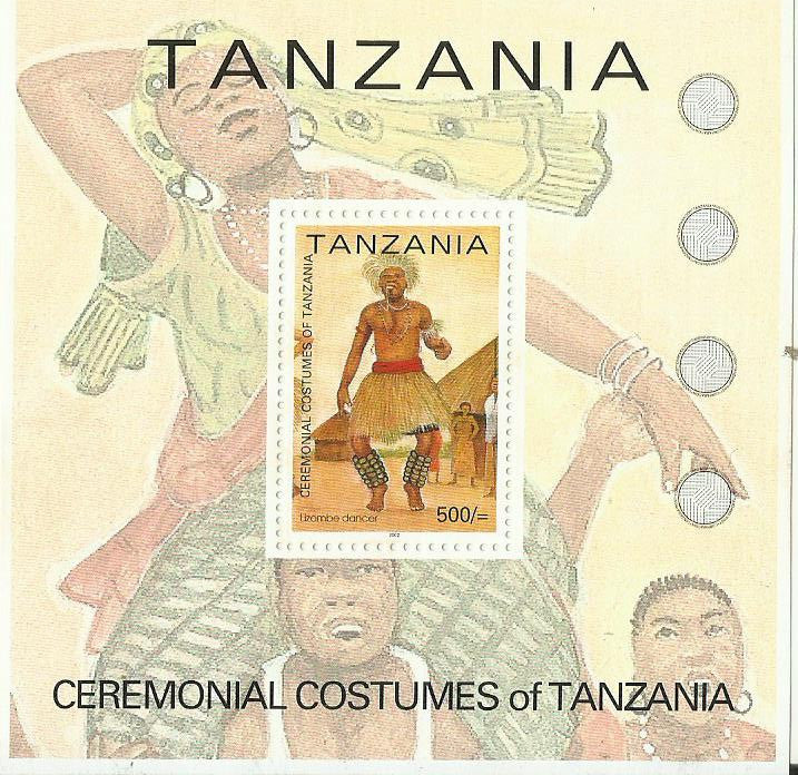 Lizombe dancer - Souvenir - Philately Tanzania stamps