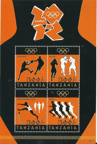 Olympics London 2012 - Sheetlet - Philately Tanzania stamps