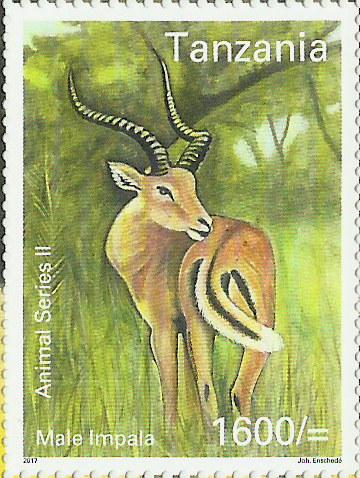 Fauna-Male Impala - Philately Tanzania stamps