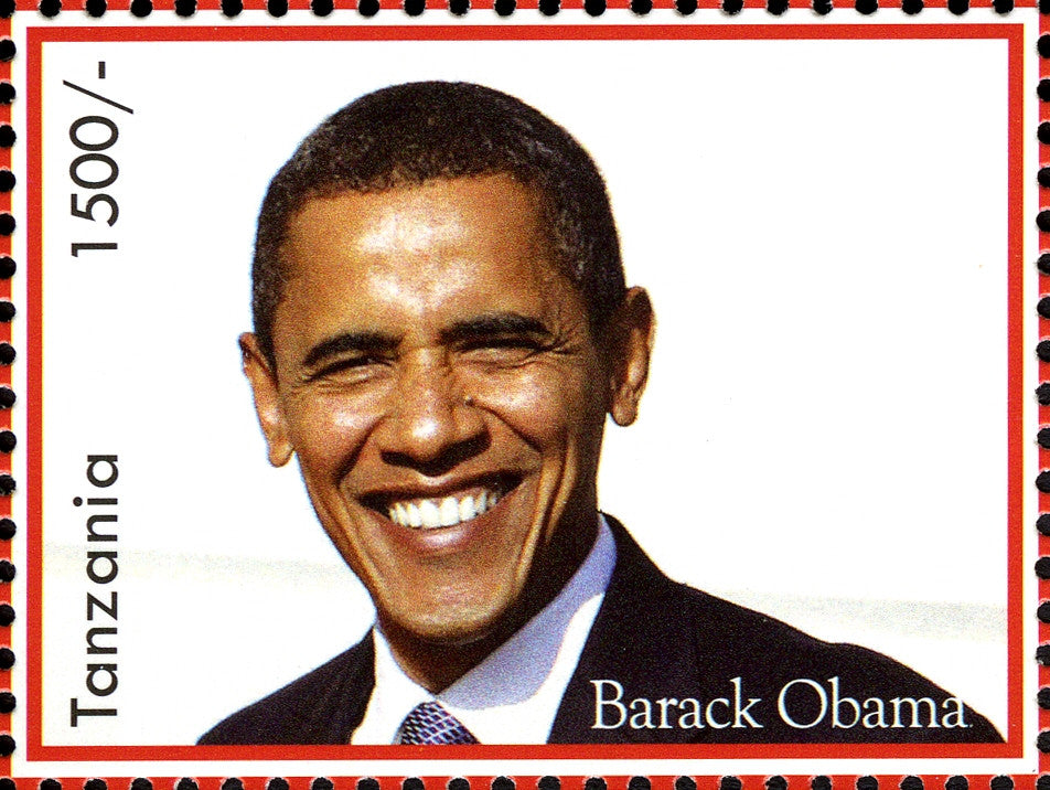 Barack Obama 44th President of the United States - Philately Tanzania stamps