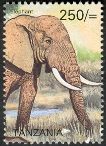 Big five - Elephant - Philately Tanzania stamps