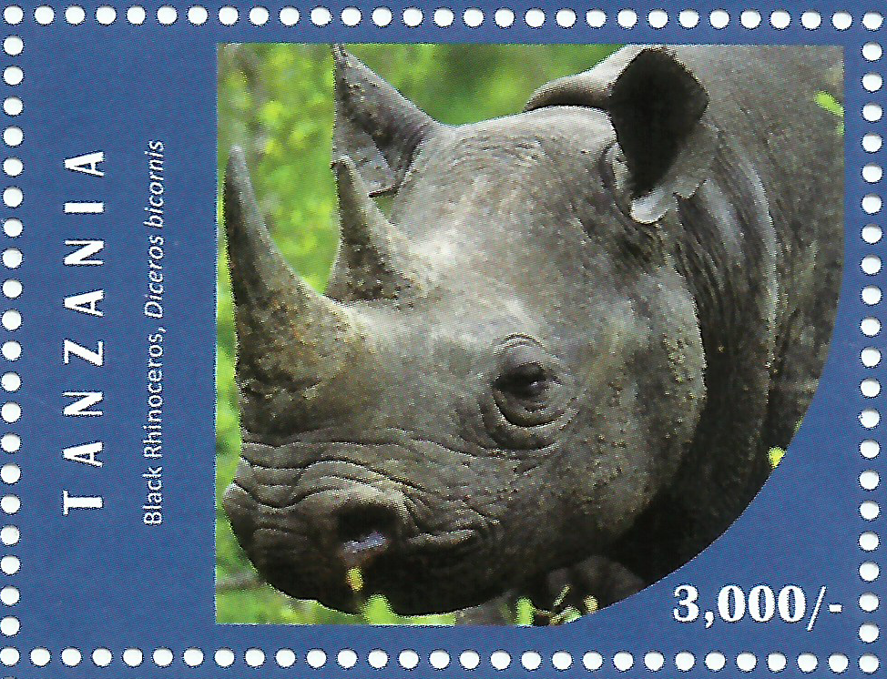 Black Rhino - Philately Tanzania stamps
