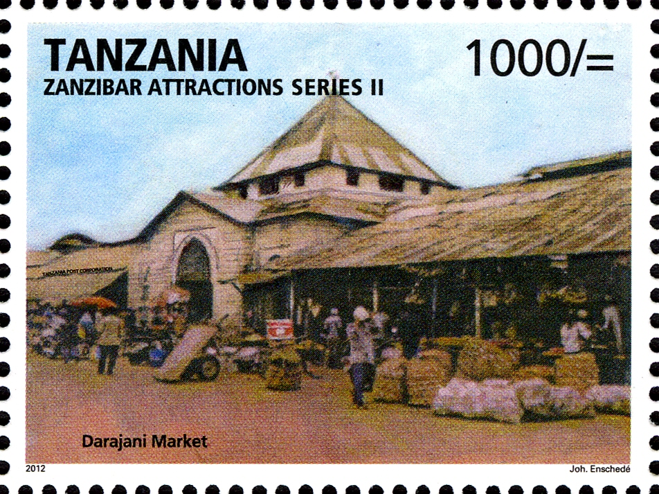 Darajani market - Philately Tanzania stamps
